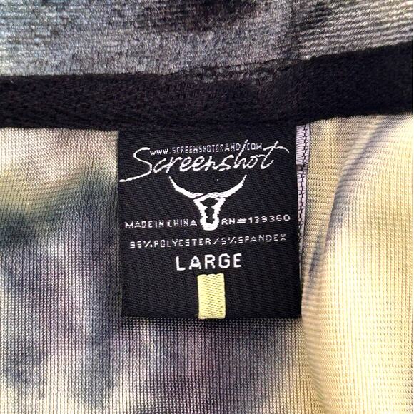 Screenshot Men’s Tie Dye Velour Track Jacket Yellow Black Size L Streetwear - Picture 6 of 6